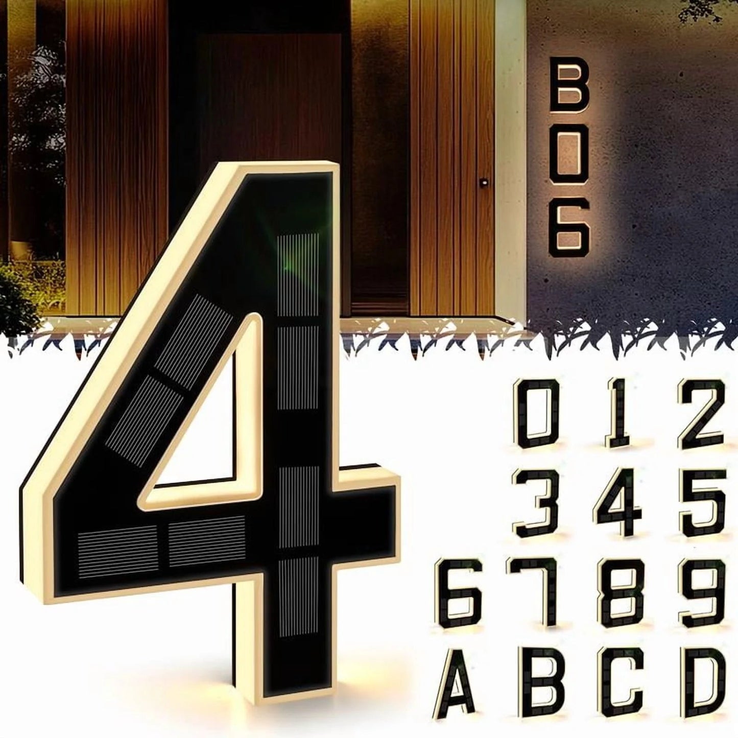 Solar-Powered House Numbers