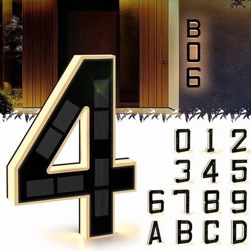 Solar-Powered House Numbers