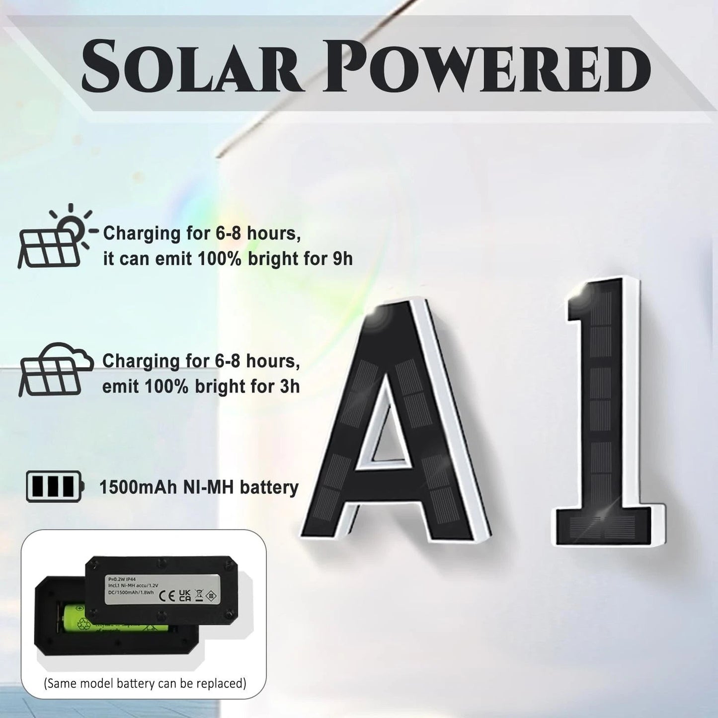 Solar-Powered House Numbers