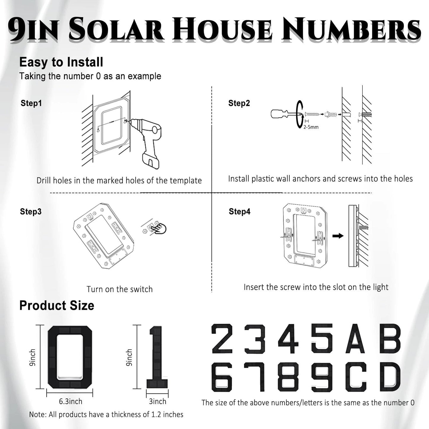 Solar-Powered House Numbers