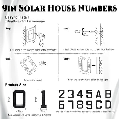 Solar-Powered House Numbers
